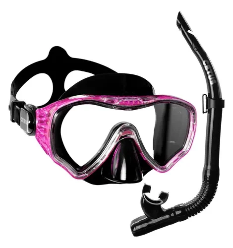 Combo Snorkel e Máscara Riviera Rosa