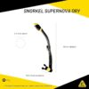 Respirador Snorkel De Mergulho Cressi Supernova Dry Cor Azul - Imagem 2