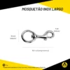 Mosquetão Cetus Inox Largo - Imagem 2