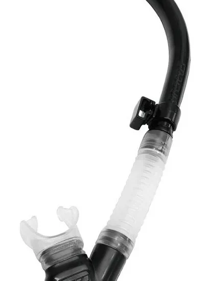 Respirador Tubo Snorkel Mergulho Aero Pro Siliprene Seasub Cor Preto