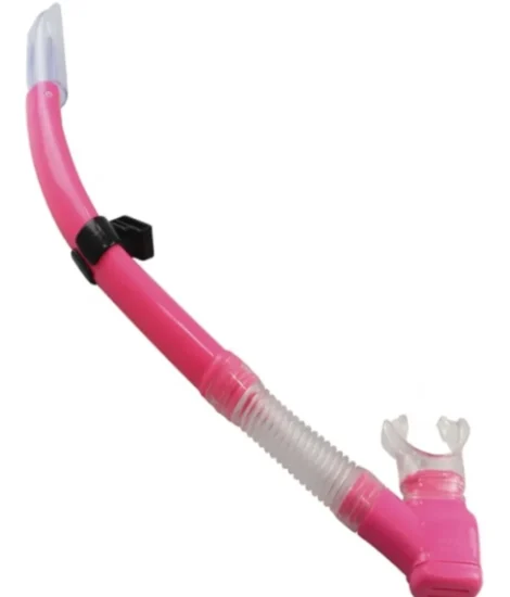 Respirador Tubo Snorkel Mergulho Aero Pro Siliprene Seasub Cor Rosa
