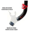 Kit De Mergulho Máscara E Snorkel Cressi Ikarus Semi Dry Cor Transp/vermelho - Imagem 3