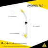 Respirador Snorkel De Mergulho Cressi Tao Cor Azul - Imagem 2