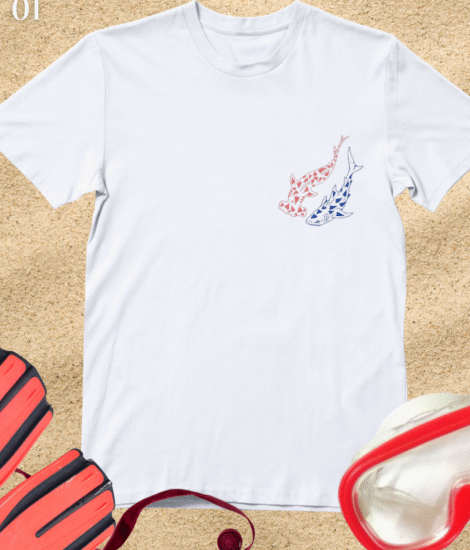 Camiseta Aqualander dois tubarões